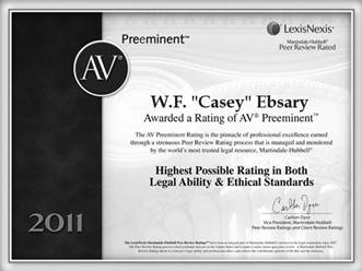 Plant City Florida Defense Lawyer,  W.F. "Casey" Ebsary, Jr. 